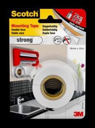 Scotch® Strong Mounting Tape 19 mm x 1.5 m 1 Roll