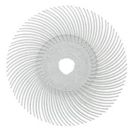 Scotch-Brite™ Radial Bristle Brush RB-ZB, weiß, 76,2 mm x 9,5 mm, P120, Typ C