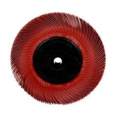 Scotch-Brite™ Radial Bristle Brush BB-ZB mit Kunststoff-Flansch, rot, 152,4 mm, 12,7 mm, P220, Typ C