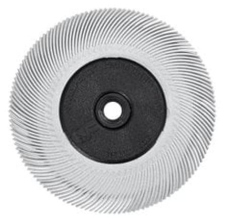 Scotch-Brite™ Radial Bristle Brush BB-ZB mit Kunststoff-Flansch, weiß, 193,5 mm x 25,4 mm, P120, Typ C