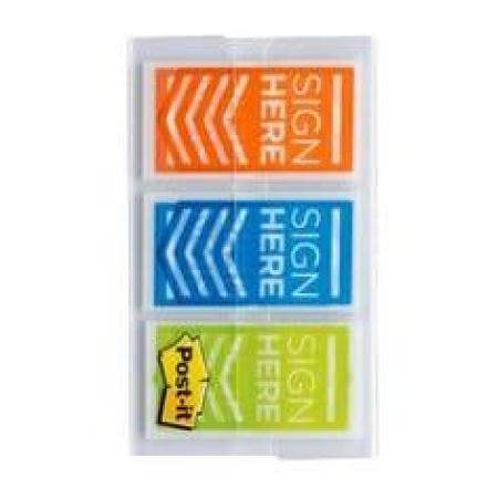Post-it® Index Haftstreifen mit Unterschrifts-Symbol, 682-SH-OBLEU, 23.8 mm x 43.2 mm