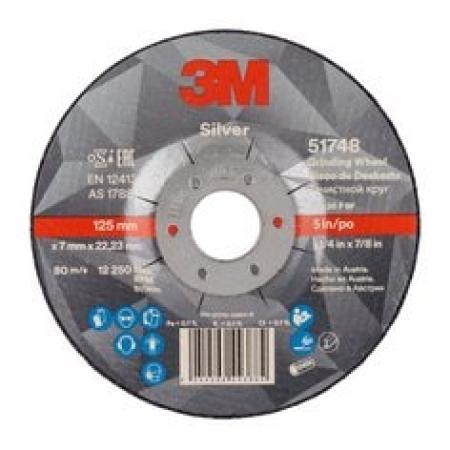 3M™ Silver Schruppscheibe, T27, 125 mm x 7 mm x 22 mm