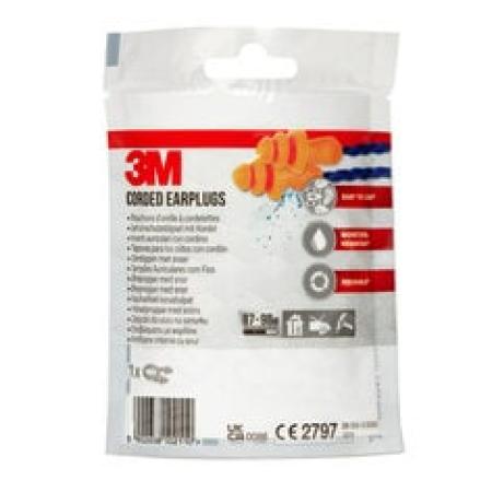 3M™ Gehörschutzstöpsel mit Kordel 1271 mit Aufbewahrungsbox, 1 Set (87 bis 98 dB)