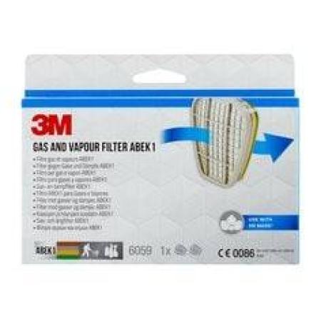 3M™ Filter gegen organische Dämpfe 6059, ABEK1 für Serien 6000 und 6500, 1 Paar pro Packung
