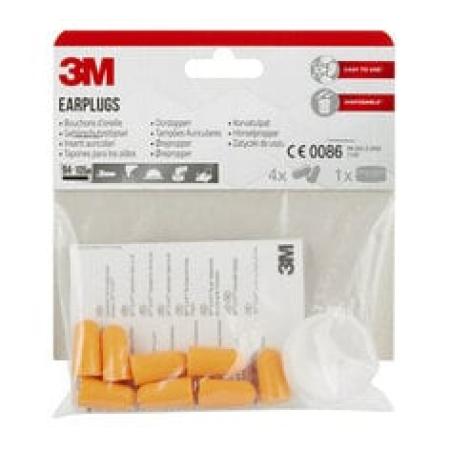 3M™ Gehörschutzstöpsel 1100 mit Aufbewahrungsbox, 1 Set mit 4 Paar (94 bis 105 dB)