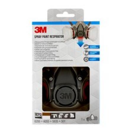 3M™ Maske für Farbspritzarbeiten 6002, A2P3, 1 Set