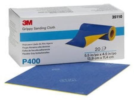 3M™ Flexible Grip Schleifstreifen, 139 mm x 114 mm, perforiert auf Rolle à 20 Streifen, P400, 35110