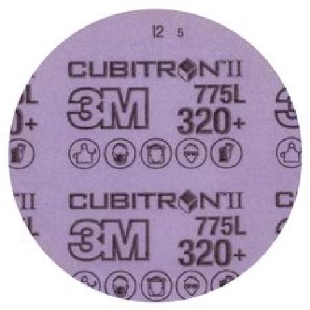 3M™ Cubitron™ II Hookit™ Filmscheibe 775L, 125 mm, 320+, ungelocht