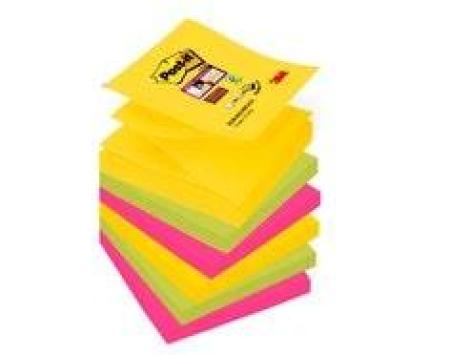 Post-it® Super Sticky Z-Notes, RIO DE JANEIRO Collection, 6 Blöcke, 76 x 76 mm, 100% PEFC SGSCH-PEFC-COC-110078