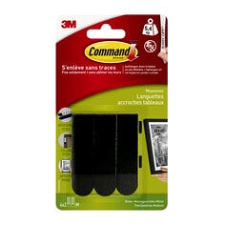 Mittelgroße schwarze Command™ Bilder-Montage Strips M 17201BLK