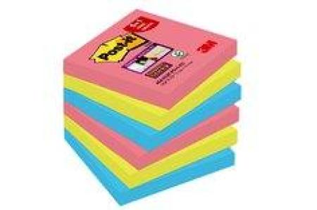 Post-it® Super Sticky Notes, BORA BORA Collection, 5 Blöcke + 1 GRATIS, 76 x 76 mm, 100% PEFC SGSCH-PEFC-COC-110078