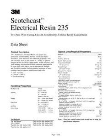 3M™ Scotchcast™ 235 Epoxid-Flüssigharz, Braun, Teil A, 9,07 kg