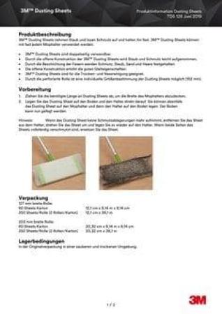 3M™ Dusting Sheets, 203 mm x 38,1 m, Weiß, 2 Rollen / Karton