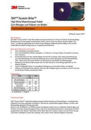 3M™ Scotch-Brite™ Diamant Maschinenpad, Violett, 255 mm, 5 Stück / Karton