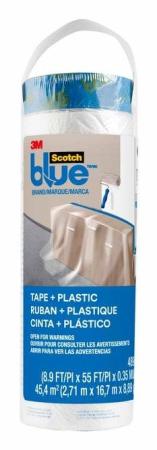 ScotchBlue™ Malerabdeckfolie mit Klebeband-Nachfüllrolle, 2093, 270 cm x 17 m