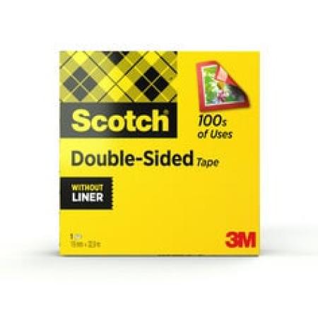 Scotch® doppelseitiges Klebeband, 1 Rolle, 19 mm x 33 m