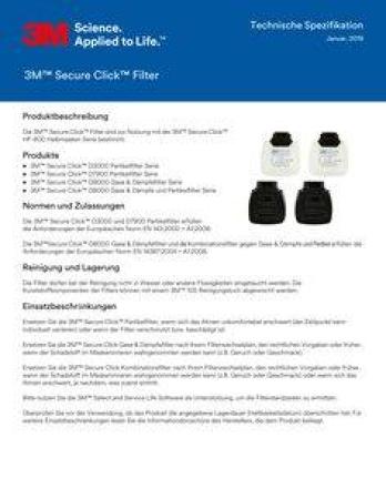 3M™ Secure Click™ Mehrweg-Halbmaske, Small, HF-801
