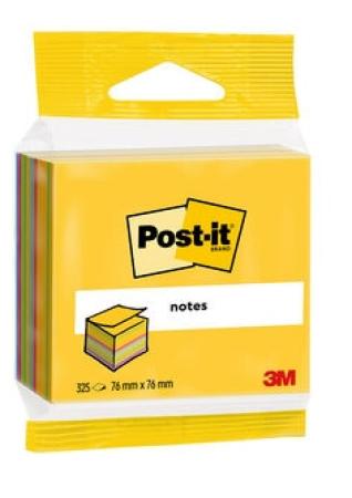 Post-it® Notes Würfel, Ultra-Farben, 76 mm x 76 mm, 325 Blatt/Block, 1 Block/Packung, 100% PEFC SGSCH-PEFC-COC-110078