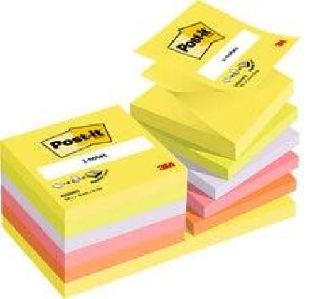 Post-it® Z-Notes R330N12, 76 x 76 mm, neongelb, neongrün, neonlila, neonorange, neonpink, 12 Blöcke à 100 Blatt