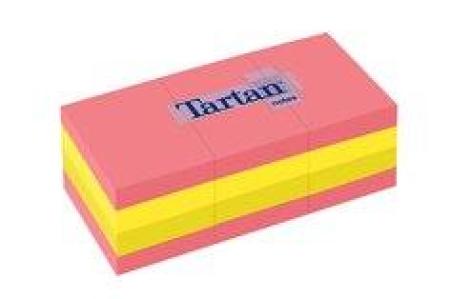 Tartan™ Notes 5138N, 51 x 38 mm, neongelb, neongrün, neonpink, 12 Blöcke à 100 Blatt