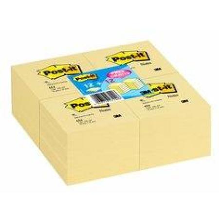 Post-it® Notes 654P24, 76 x 76 mm, Gelb, 24 Blöcke à 100 Blatt