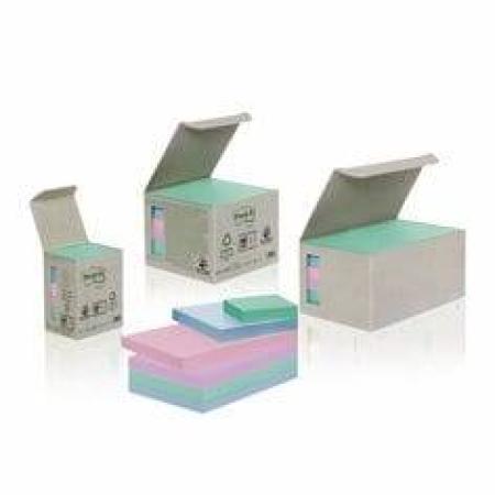 Post-it® Recycling Notes 6531GB, verschiedene Farben, 38 x 51 mm, 6 Blöcke à 100 Blatt