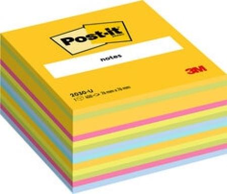 Post-it® Notes Würfel, Ultra-Farben, 76 mm x 76 mm, 450 Blatt/Block, 1 Block/Packung, 100% PEFC SGSCH-PEFC-COC-110078