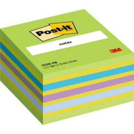 Post-it® Notes Würfel, Blau und Grün, 76 mm x 76 mm, 450 Blatt/Block, 1 Block/Packung, 100% PEFC SGSCH-PEFC-COC-110078