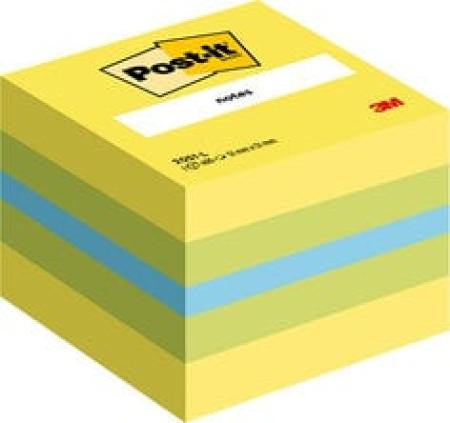 Post-it® Notes Mini Würfel, Verschiedene Farben, 51 mm x 51 mm, 400 Blatt/Block, 1 Block/Packung, 100% PEFC SGSCH-PEFC-COC-110078