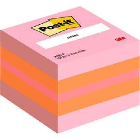 Post-it® Notes Mini Würfel, Orange, Rosa und Gelb, 51 mm x 51 mm, 400 Blatt/Block, 1 Block/Packung, 100% PEFC SGSCH-PEFC-COC-110078