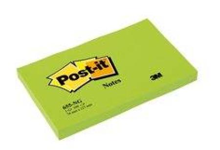 Post-it® Notes, Grün, 76 mm x 127 mm, 100 Blatt/Block, 6 Blöcke/Packung