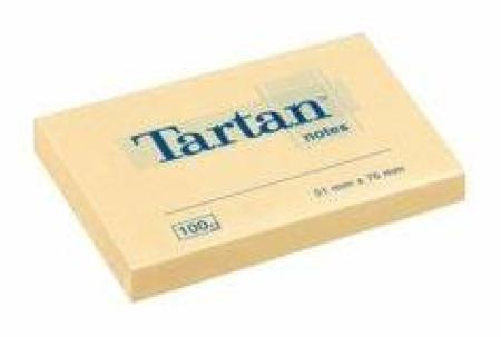 Tartan™ Notes 005176, 51 x 76 mm, gelb, 1 Block à 100 Blatt