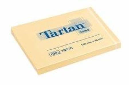 Tartan™ Notes 010276, 102 x 76 mm, gelb, 1 Block à 100 Blatt