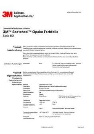 3M™ Scotchcal™ Farbfolie 80-595 Usambara, 1220 mm x 50 m