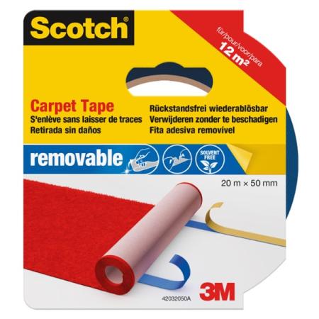 Scotch® Teppichklebeband WIEDERABLÖSBAR, 20 m x 50 mm