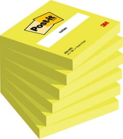 Post-it® Notes, Neongrün, 76 mm x 76 mm, 100 Blatt/Block, 6 Blöcke/Packung, 100% PEFC SGSCH-PEFC-COC-110078