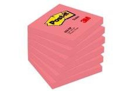 Post-it® Notes, Neonpink, 76 mm x 76 mm, 6 Blöcke á 100 Blatt