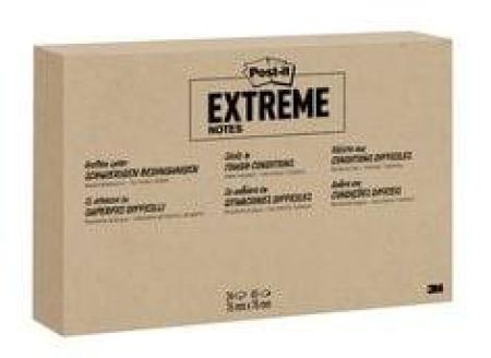 Post-it® Extreme Notes, grün, gelb, orange, türkis, 76 x 76 mm, 24 Blöcke á 45 Blatt