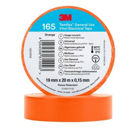 3M™ Temflex™ Vinyl-Isolierband 165, Orange, 19 mm x 20 m