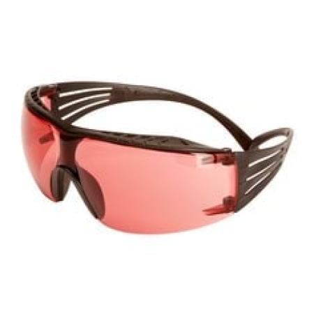 3M™ SecureFit™ 400X Schutzbrille, schwarz/schwarze Bügel, Scotchgard™ Anti-Fog-/Antikratz-Beschichtung (K&N), zinnoberrote Scheibe, SF422XSGAF-BLK-EU, 20 pro Packung