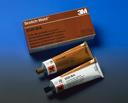 3M™ Scotch-Weld™ 2-Komponenten-Konstruktionsklebstoff auf Epoxidharzbasis 3520, Teil B/A, Transparent, 2 L