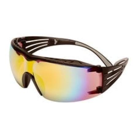 3M™ SecureFit™ 400X Schutzbrille, schwarz/schwarze Bügel, Antikratz-Beschichtung, orange-verspiegelte Scheibe, SF416XAS-BLK-EU, 20 pro Packung