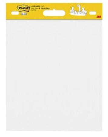 Post-it® Super Sticky selbsthaftendes Mini Meeting Chart/Flipchart Mini 577SS, Weiß, 38 cm x 45.7 cm, 20 Blatt/Block, 1 Block/Packung, 100% PEFC SGSCH-PEFC-COC-110078
