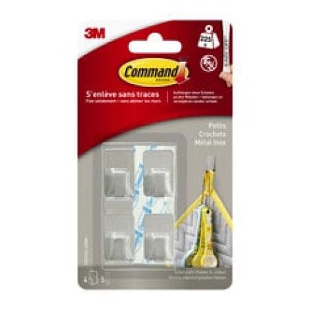 Command™ Edelstahl-Metallhaken Größe S, 17031SS-4ES, 4 Haken, 5 Strips