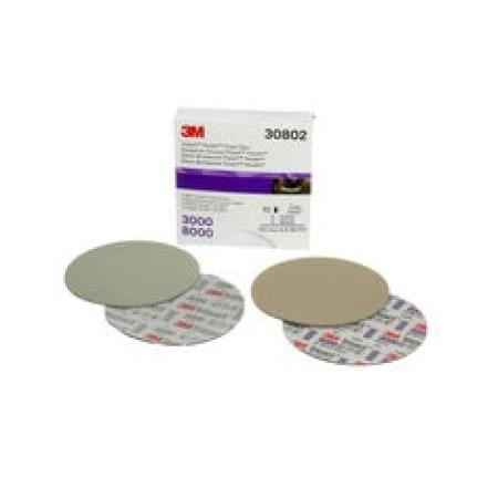 3M™ Trizact™ Hookit™ Feinschleifscheibe 443SA 8000, 150 mm, Set mit 3000 + 8000, 30802