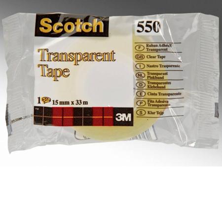 Scotch® Transparentes Klebeband 550, 12 mm x 66 m, 12 rollen