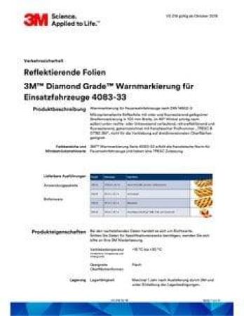 3M™ Diamond Grade™ DG³  Reflexfolie 4081, Fluoreszierend Gelb, 914 mm x 45,7 m