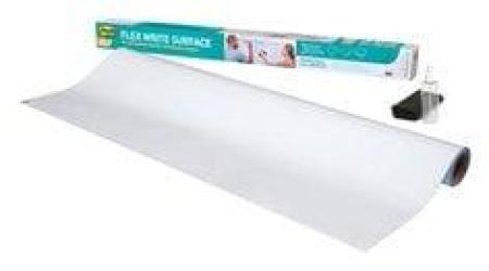 Post-it® Flex Write Whiteboard Folie, für Whiteboard Marker und Permanent Marker, Weiß, 1.219 m x 1.829 m, 1 Rolle/Packung