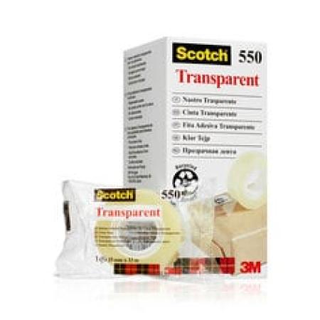 Scotch® Transparentes Klebeband 550, 15 mm x 33 m, 10 rollen