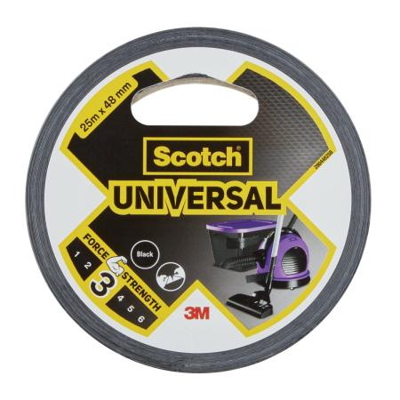 Preview: Scotch® Universal Klebeband 2904, schwarz, 25 m x 48 mm, 6 STK./PACKUNG